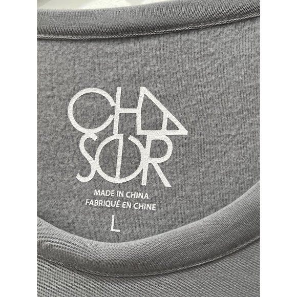 CHASER SOFT FLEECE Sweatshirt Women's long sleeve shirt Gray w/Star NWT MSRP $79 - Picture 9 of 12